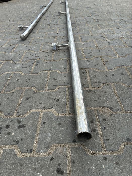 Poręcz rury nierdzewne Inox średnica 42mm, długości 5,45m i 4,55m