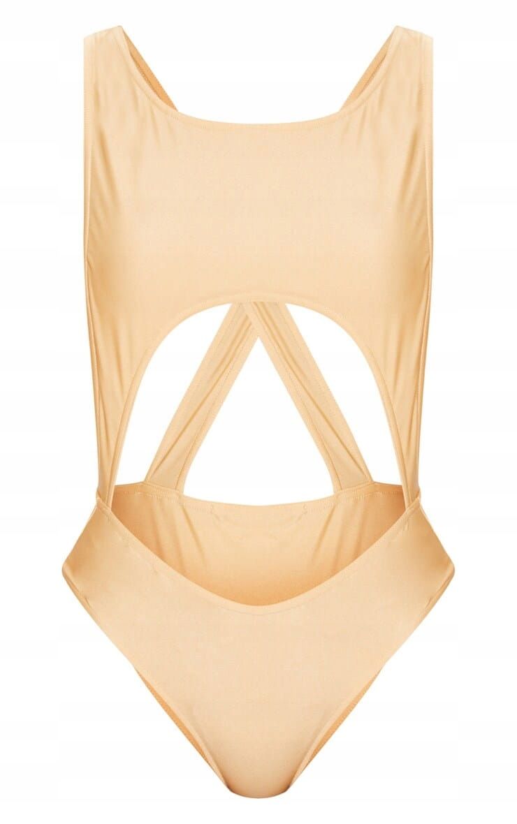 Plt Strój Kąpielowy Monokini Nude Gold Złoty M 38