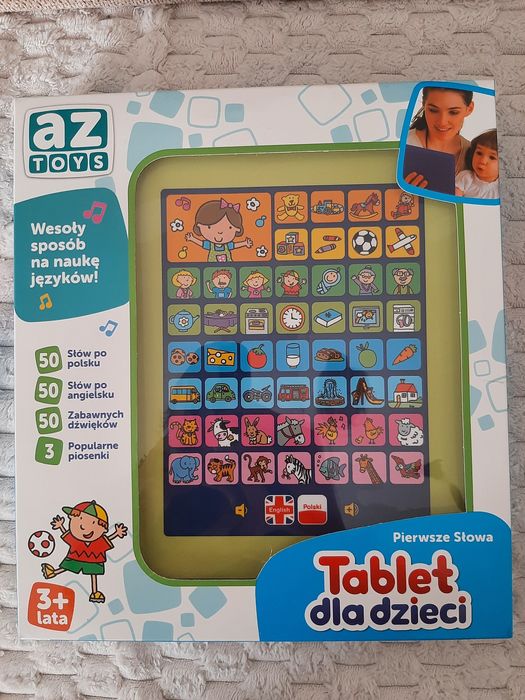 Tablet dla dzieci AZToys Pierwsze słowa polski angielski dźwięki