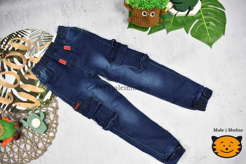 Spodnie jeans na gumce joggery jeans 122/128/134/140/146/152 wyprzedaż