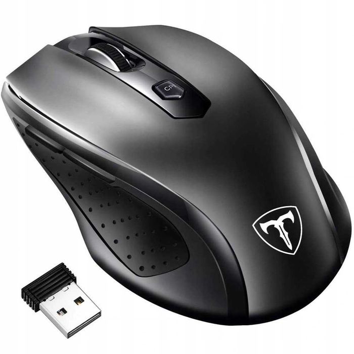 VICTSING D-09 Mysz bezprzewodowa USB czarna sensor optyczny