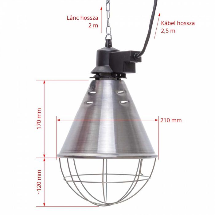 Lampa grzewcza sztuczna kwoka + promiennik CZERWONY 175 W ZESTAW