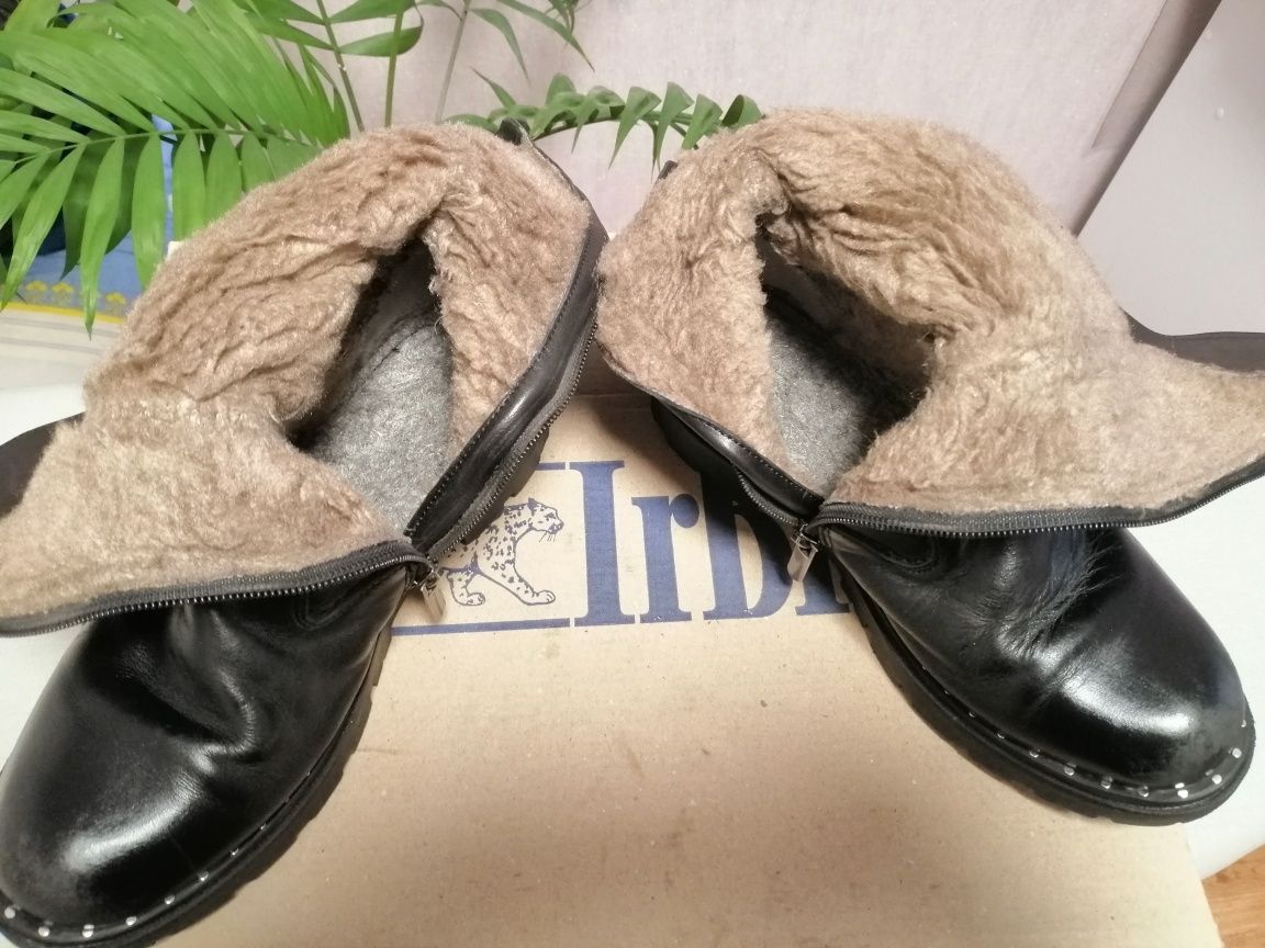 Зимові дитячі сапожки Irbis чобітки натуральна шкіра на хутрі дівчинці