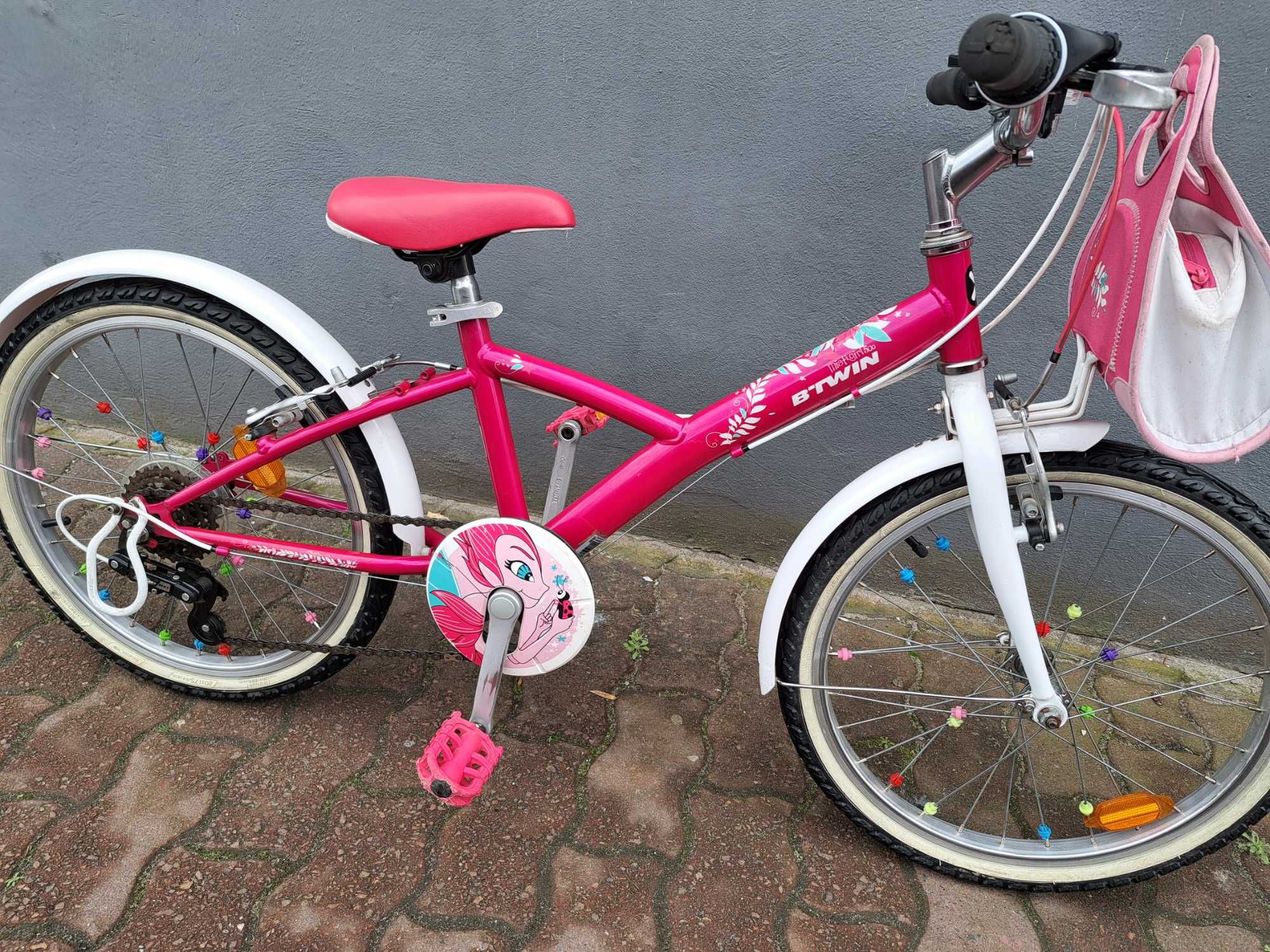 rower dziecięcy B'twin Misti Girl 5 koła 20" rama 11"