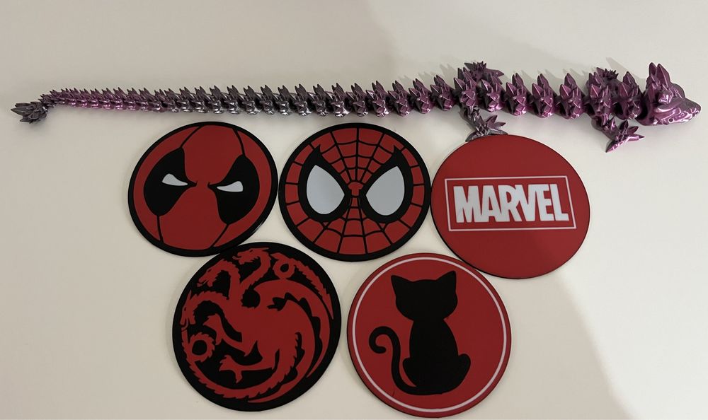 Bases para copos | Marvel | GOT | Coasters - 3D