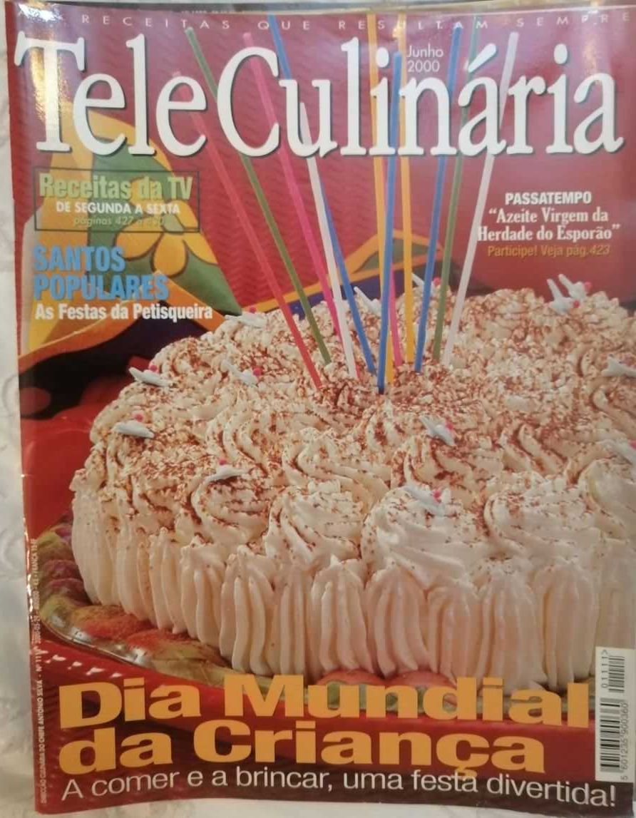 Tele Culinária e Doçaria - 8 revistas com 25 anos - 1998.99 LOTE 6