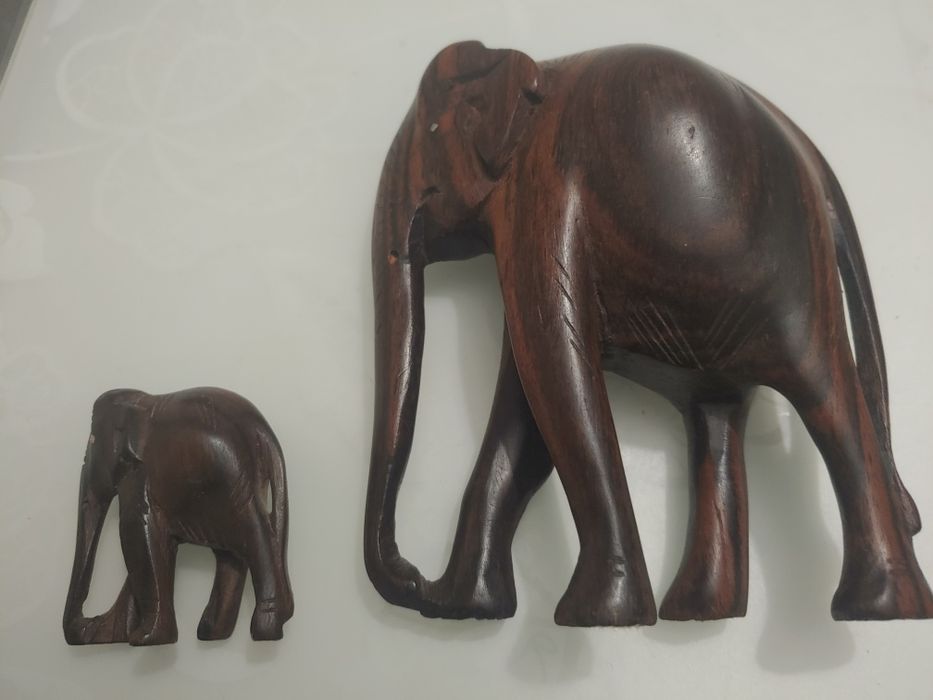 Коллекционные фигуры статуэтки слоников, натуральное дерево