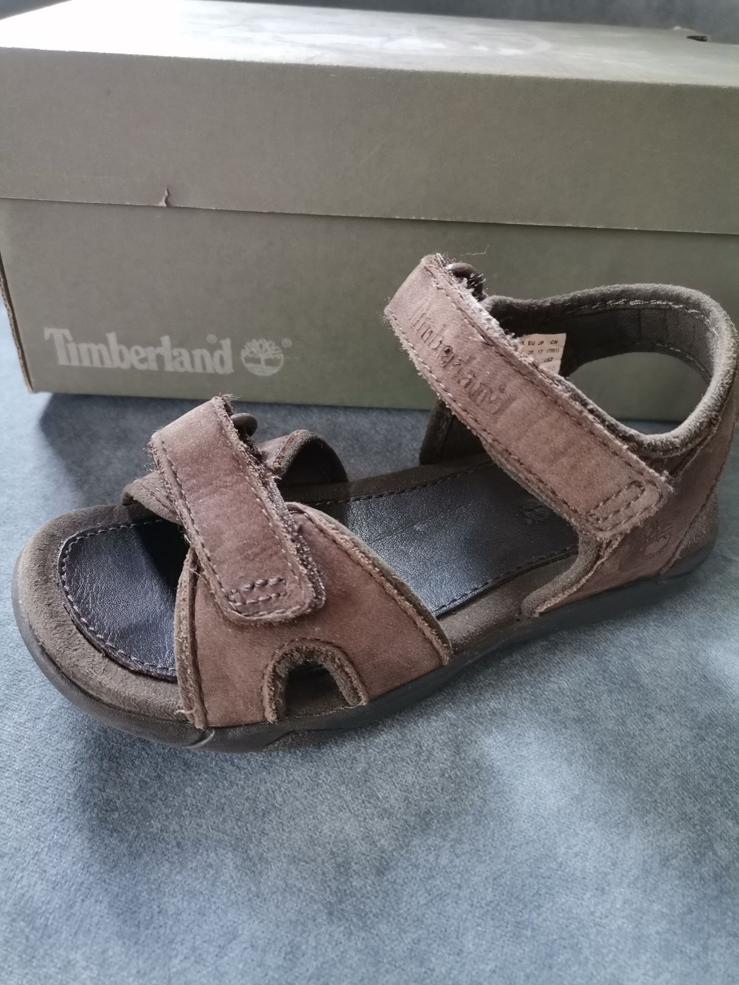 Sandałki dla chłopca Timberland -skóra, czekoladowy brąz,  rozmiar 28