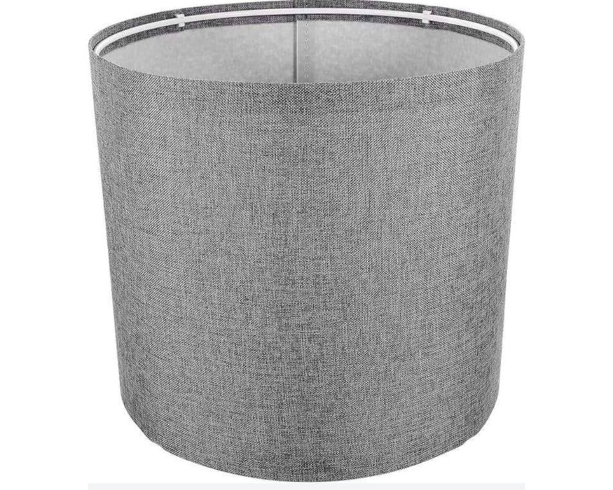 NOLITOY Abażur z tkaniny bawełnianej szary średnica 20 cm