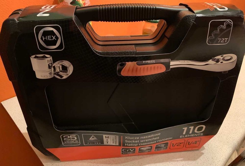 NOWY Zestaw Komplet Kluczy Nasadowych Nasadek Narzędzi Neo Tools