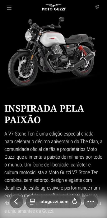 Moto Guzzi V7  Stone Ten 850 Edição Limitada