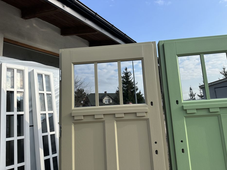 Drzwi zewnętrzne drewnian 800 ofert Amerykańskie  dowolny kolorRAL NCS