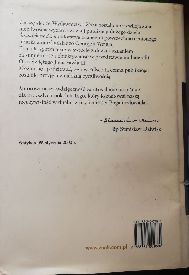 Świadek nadziei. Biografia papieża Jana Pawła II