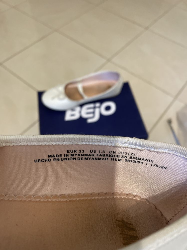 Buty balerinki białe H&M dziecięce