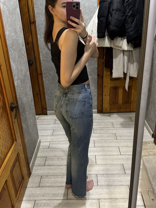 Джинси zara на високій посадці, 34 розмір