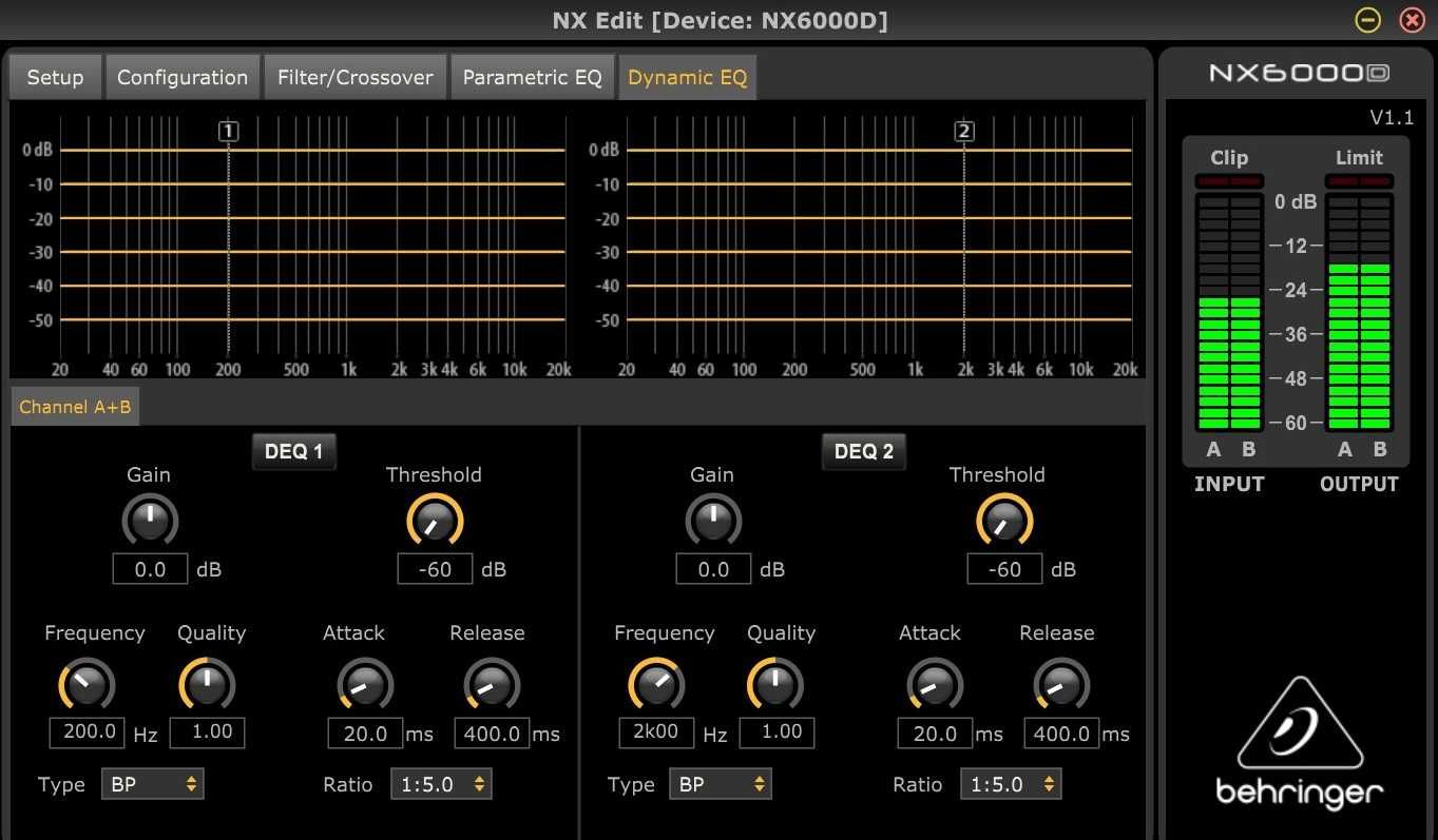 Program Behringer nx inuke nu pod Windowsa crosower eqalizer