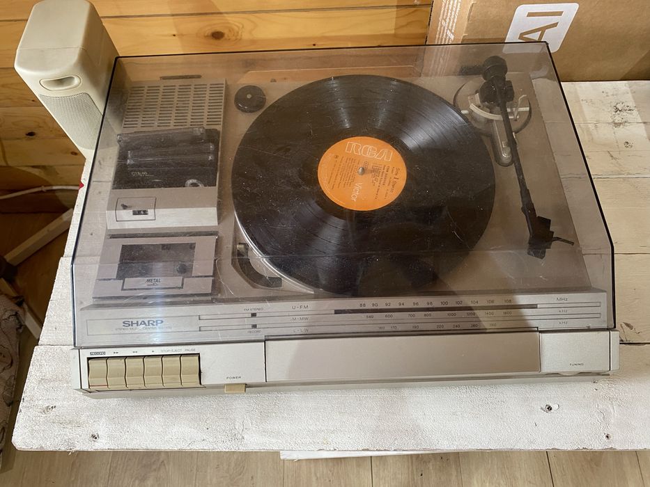 Gira discos antigo a