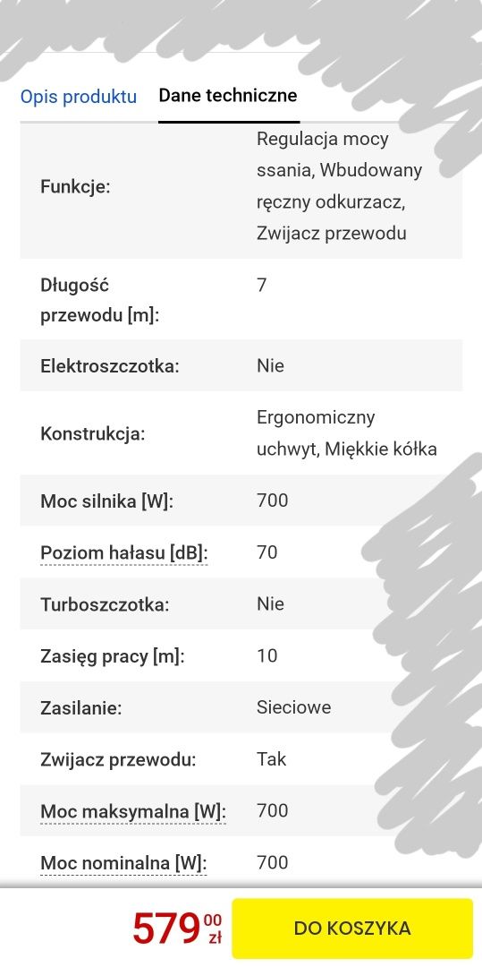 Odkurzacz bezworkowy ETA Salvet Animal