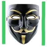 Maska anonymous V jak Vendetta - czarna - Halloween