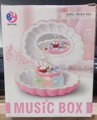 Pozytywka shell music box girl light