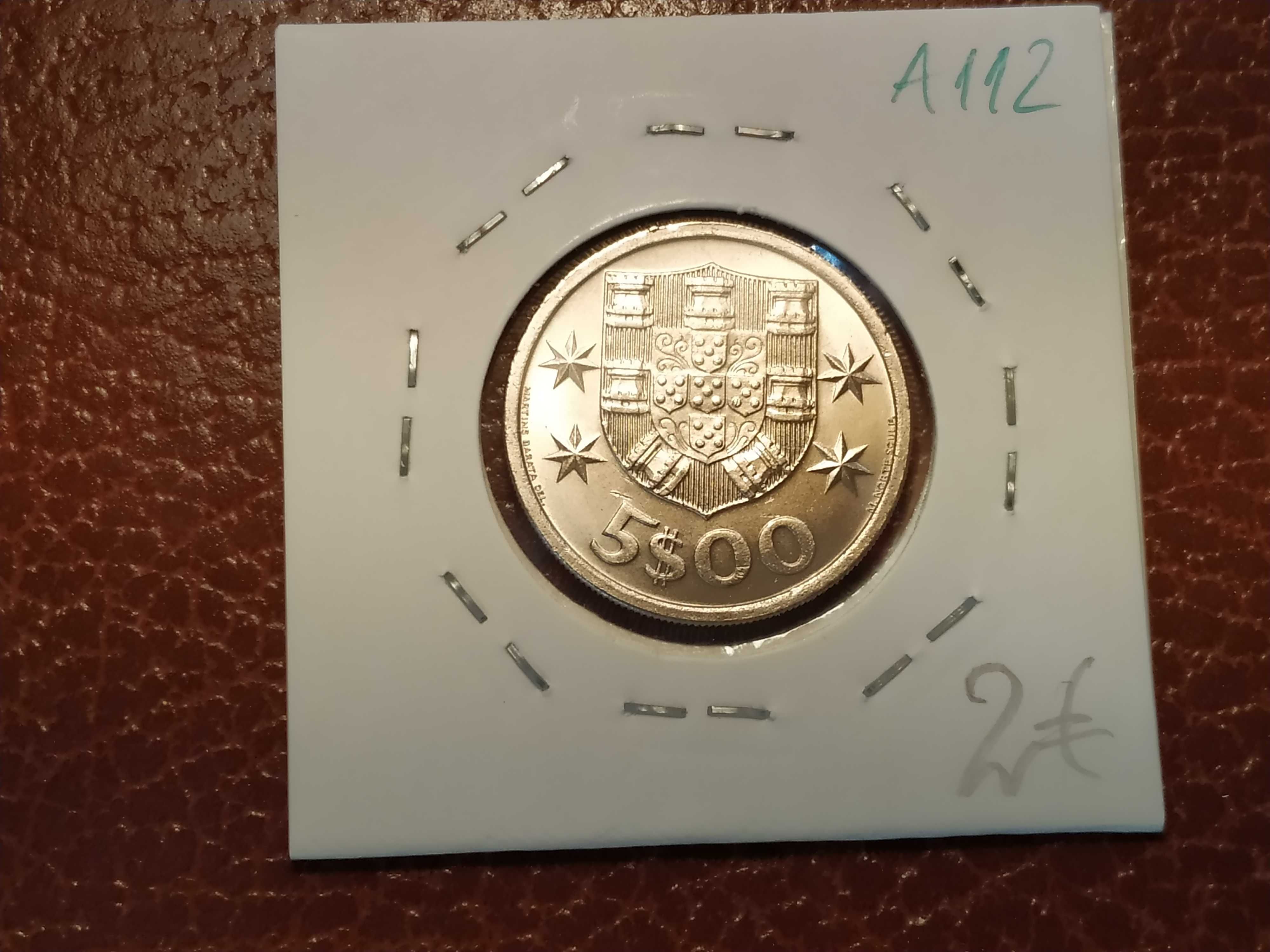 A112 moeda de 5 escudos de 1966 (barcos) - Portugal