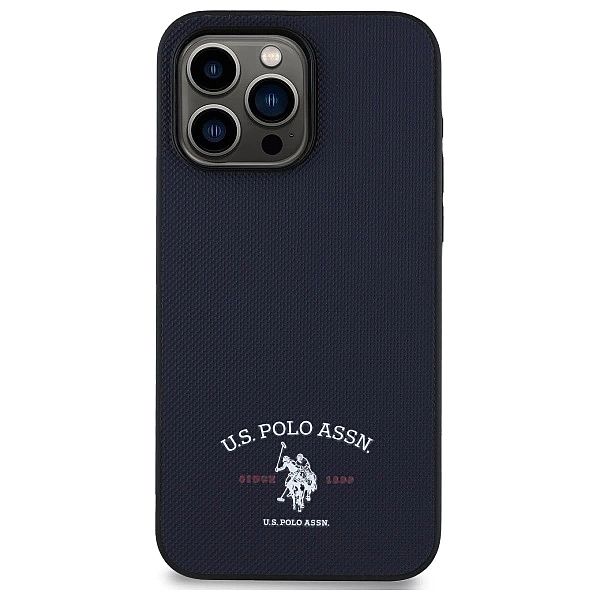 Etui US Polo Printed DH Logo na iPhone 15 Pro Max 6,7" - granatowe