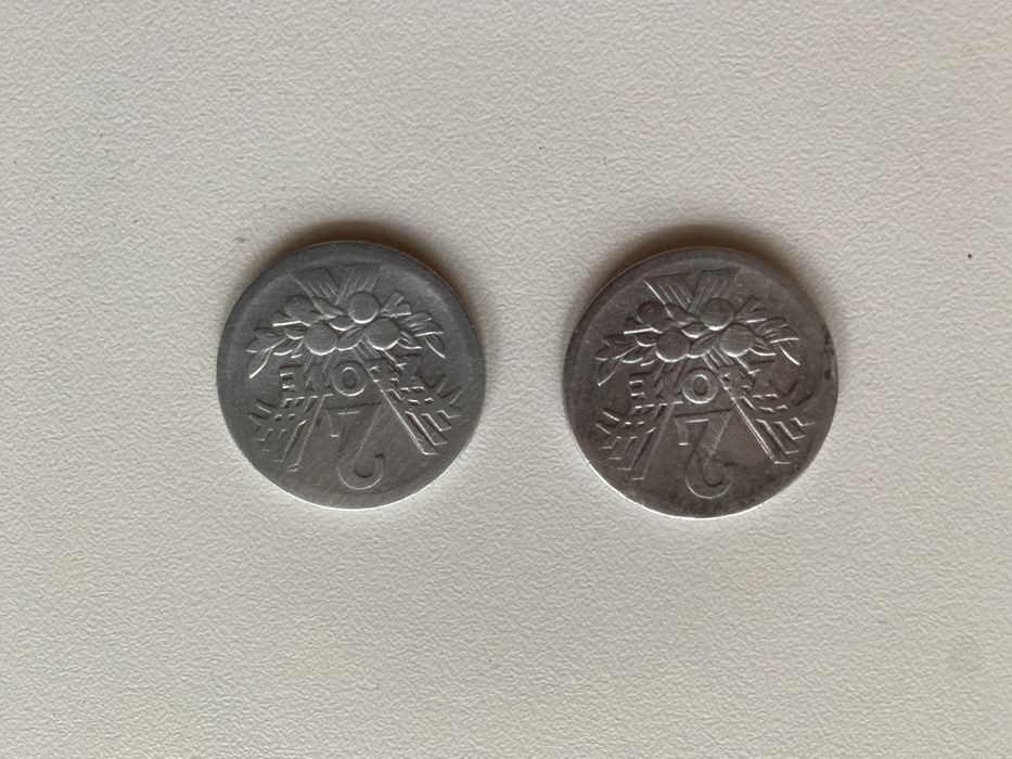 Moneta 2 zł Jagody 1958 r. (Dwie sztuki)