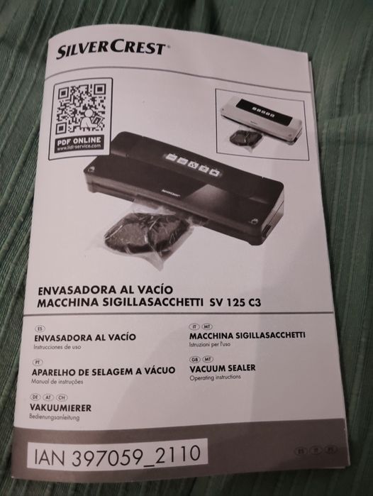 Aparelho de Selagem a Vácuo Novo