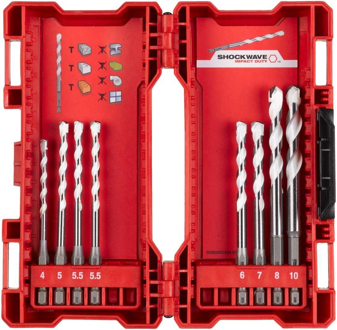 Набір свердл універсальних ShW HEX MILWAUKEE, (8шт) / 4932471113