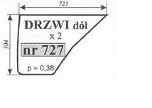szyba drzwi dolna Pronar 82, 82A, 82SA, 82TSA, 1025A, 1221A ACX394