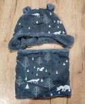 Zestaw zimowy, czapka i komin handmade