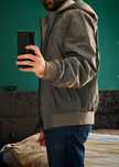 Casaco pico wear cinza reversivel dupla face M/L