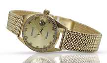Złoty zegarek damski 14k z BRYLANTAMI Geneve lwd078ydyz&lbw003y Poznań