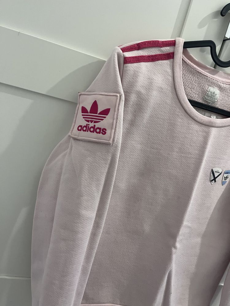 Adidas bluza pudrowy róż r. S