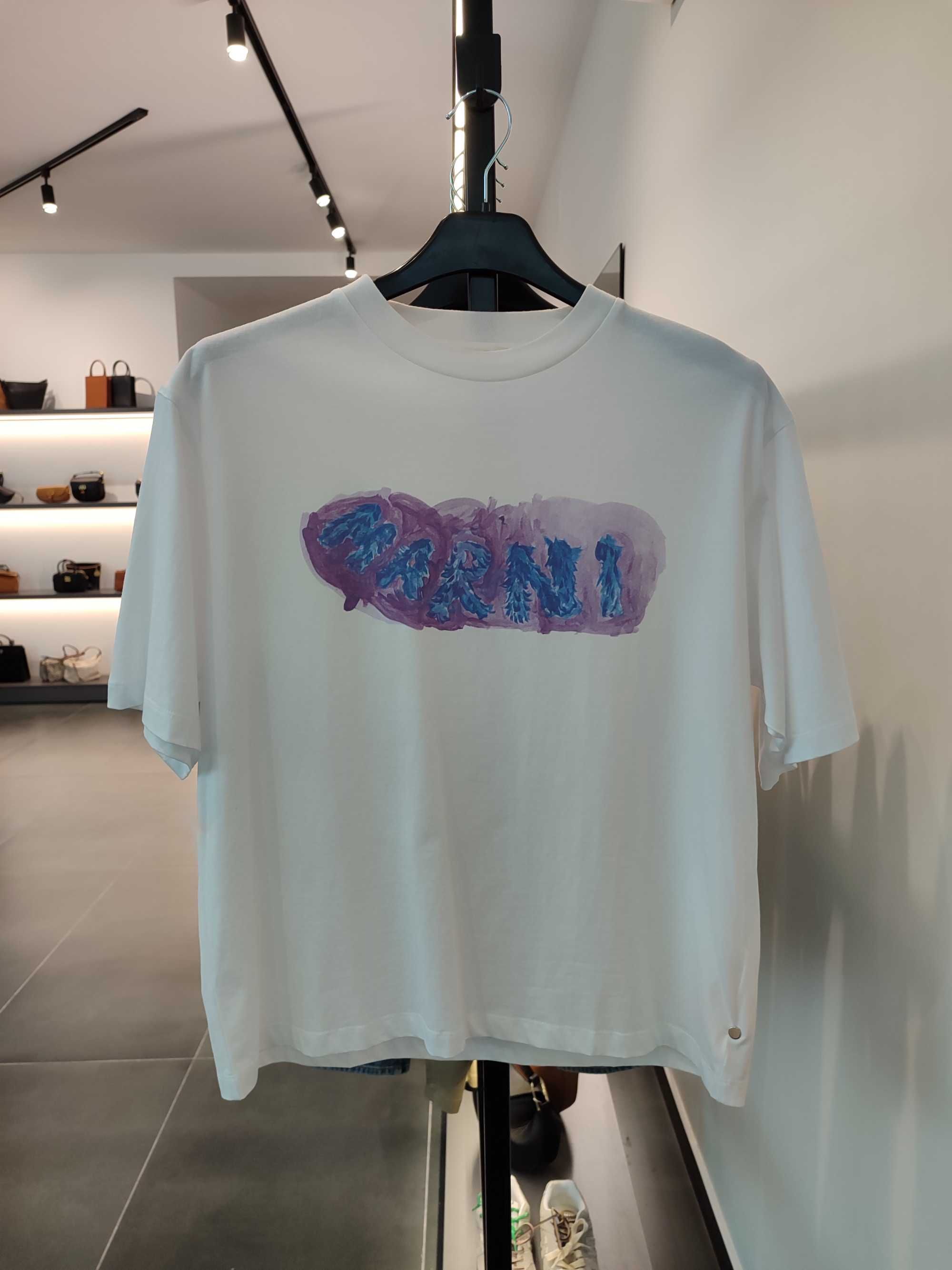 Футболка Marni Paint Effect T-shirt White