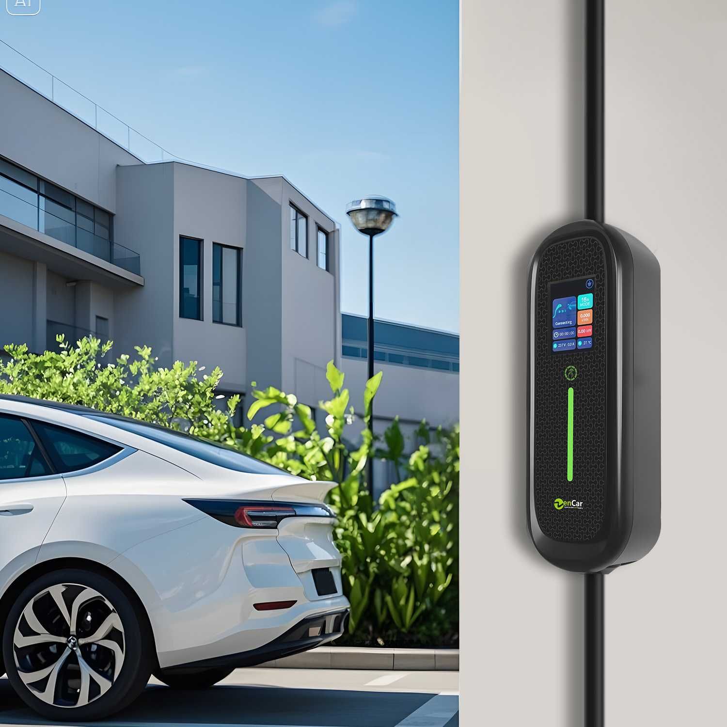Mobilna Ładowarka Zencar 11kW 6-16A, regulacja mocy, adapter 230v