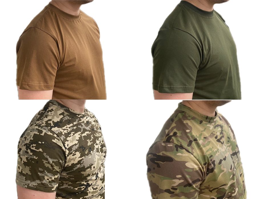 Опт 5шт. Футболка чоловіча, синя хакі койот піксель мультикам мужская