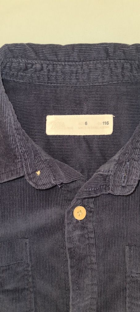 Camisa Bombazine azul escura Zara 6 anos