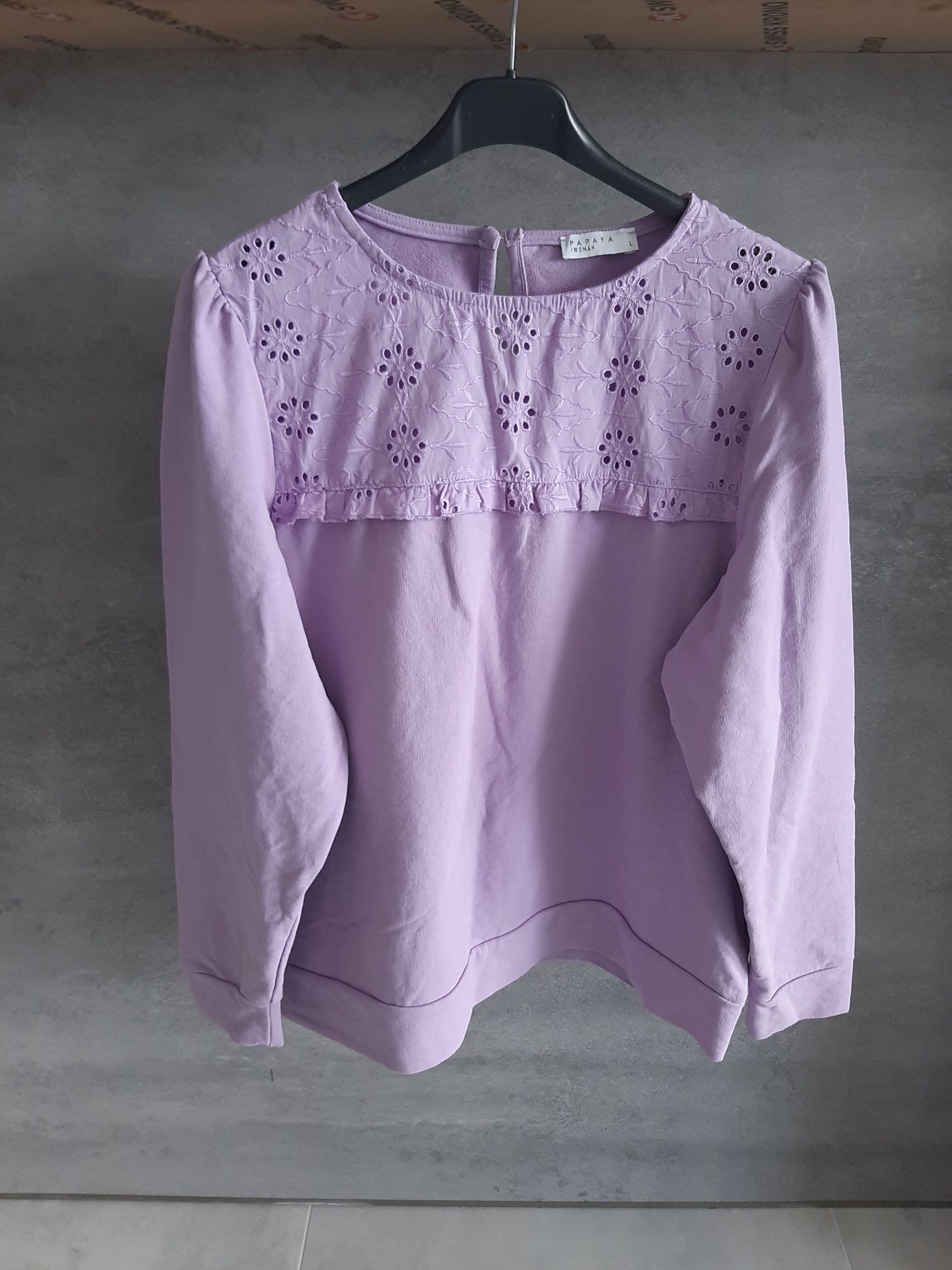 Bluza damska z azurem liliowa Papaya L