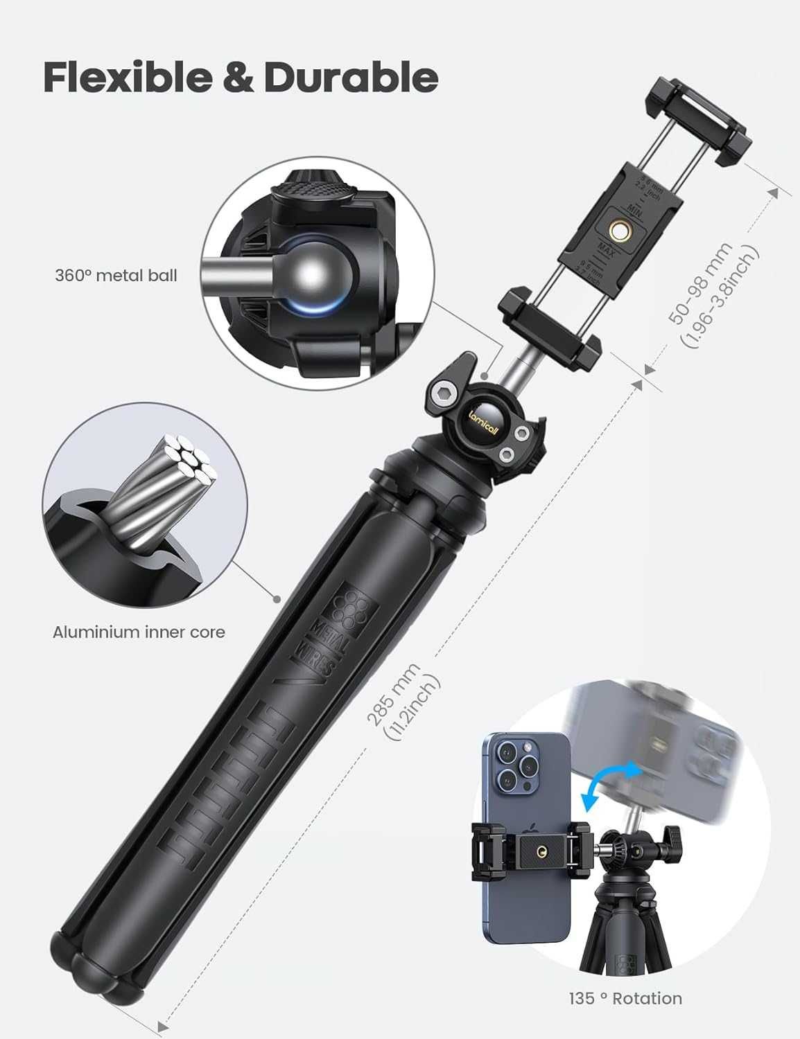 statyw tripod LAMICALL 3w1 z pilotem