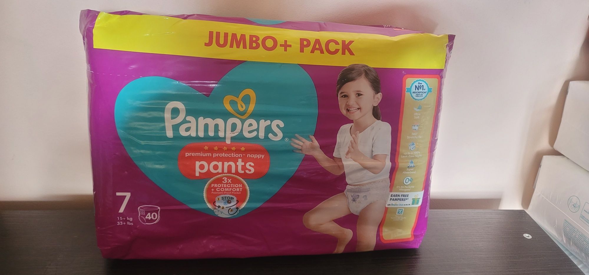 Памперси трусики Pampers premium protection 7