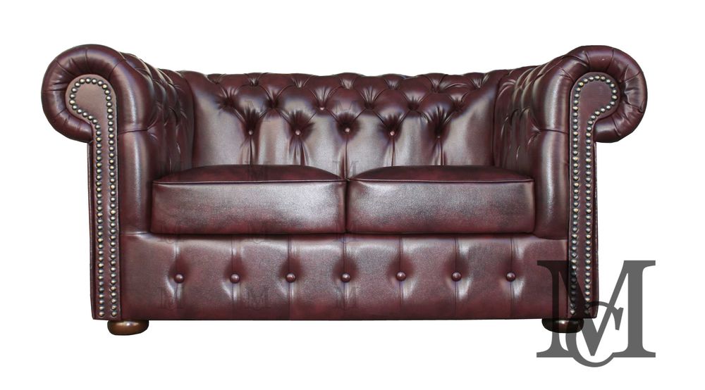 Kanapa Classic Chesterfield 2-osobowa - 100% skóra naturalna