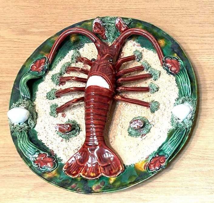 Prato em loiça tradicional de Caldas da Rainha, Lagosta