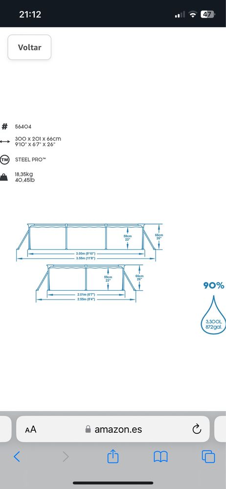 Piscina desmontavel bestway