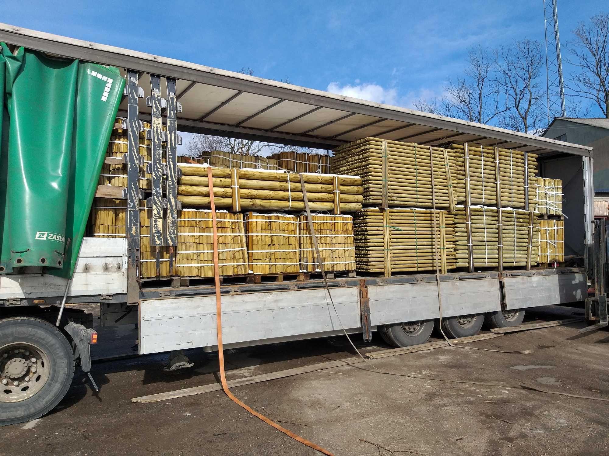Paliki do drzewek palisada do palikowania 4x180cm WYSYŁKA KAŻDA ILOŚĆ