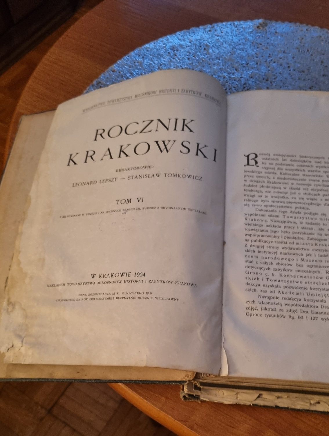 Rocznik krakowski  1904 Tom VI