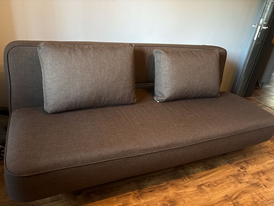 Wersalka nowoczesny design, brązowa, tanio, promocja