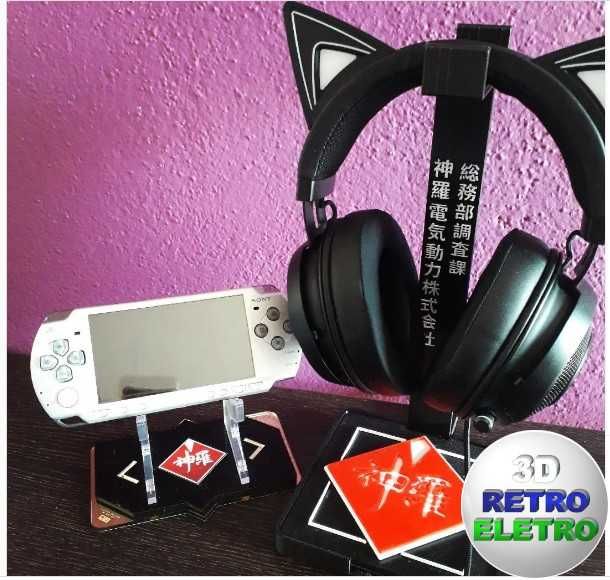 3D Retro Eletro - Stands headphones Playstation e personalizados