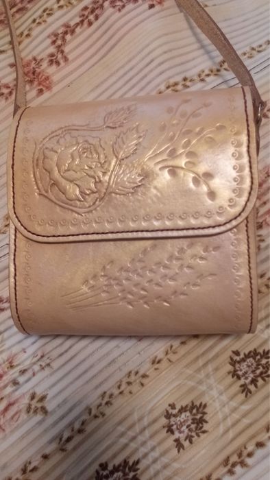 Шкіряна сумка ручного тиснення