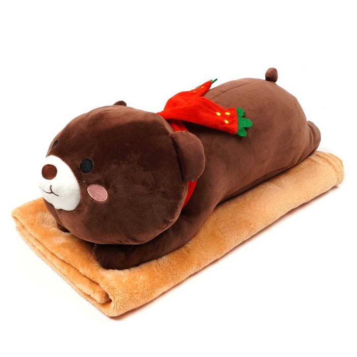 Игрушка-плед мишка 3в1 (57см) коричневый